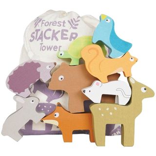 Le Toy Van Wooden Petilou Forest Stacker & Bag