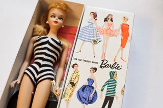 The very first Barbie doll, which was introduced in March 1959