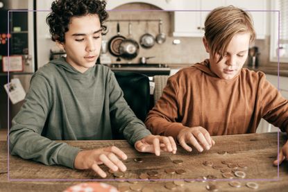 Teens counting out money