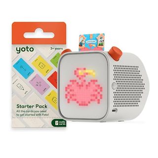 Yoto Player (3rd Gen.) + Starter Pack Bundle – Kids Bluetooth Audio Speaker, All-In-1 Screen-Free Device Plays Stories Music Podcasts Radio White Noise Thermometer Nightlight Ok-To-Wake Alarm Clock